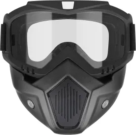 Tactical Mask Compatible with Nerf Rival, Apollo, Zeus, Khaos,Atlas, & Artemis Blasters Rival Airsoft Mask,Black Detachable Masks with Goggles for Shooting Game Cycling Christmas Cosplay Party