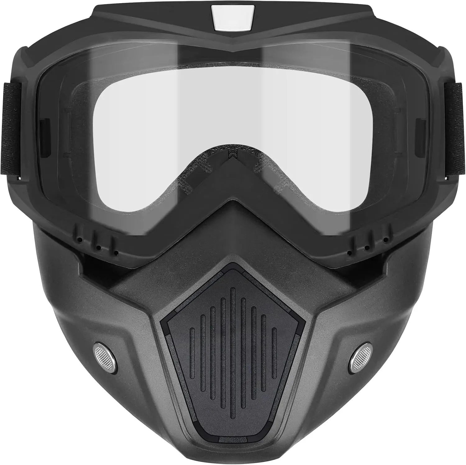 Tactical Mask Compatible with Nerf Rival, Apollo, Zeus, Khaos,Atlas, & Artemis Blasters Rival Airsoft Mask,Black Detachable Masks with Goggles for Shooting Game Cycling Christmas Cosplay Party