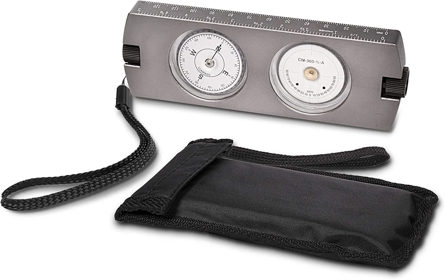 THE CIMPLE CO Aluminum Compass with Azimuth Gauge and Portable Bag - Waterproof Navigation Compass for Hiking Camping - Rugged Anodized Aluminum - Professional Grade