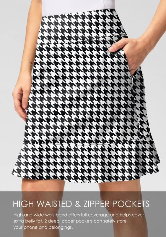 Viodia 20" Knee Length Skorts Skirts for Women with Pockets High Waisted Athletic Tennis Golf Skort for Casual Summer