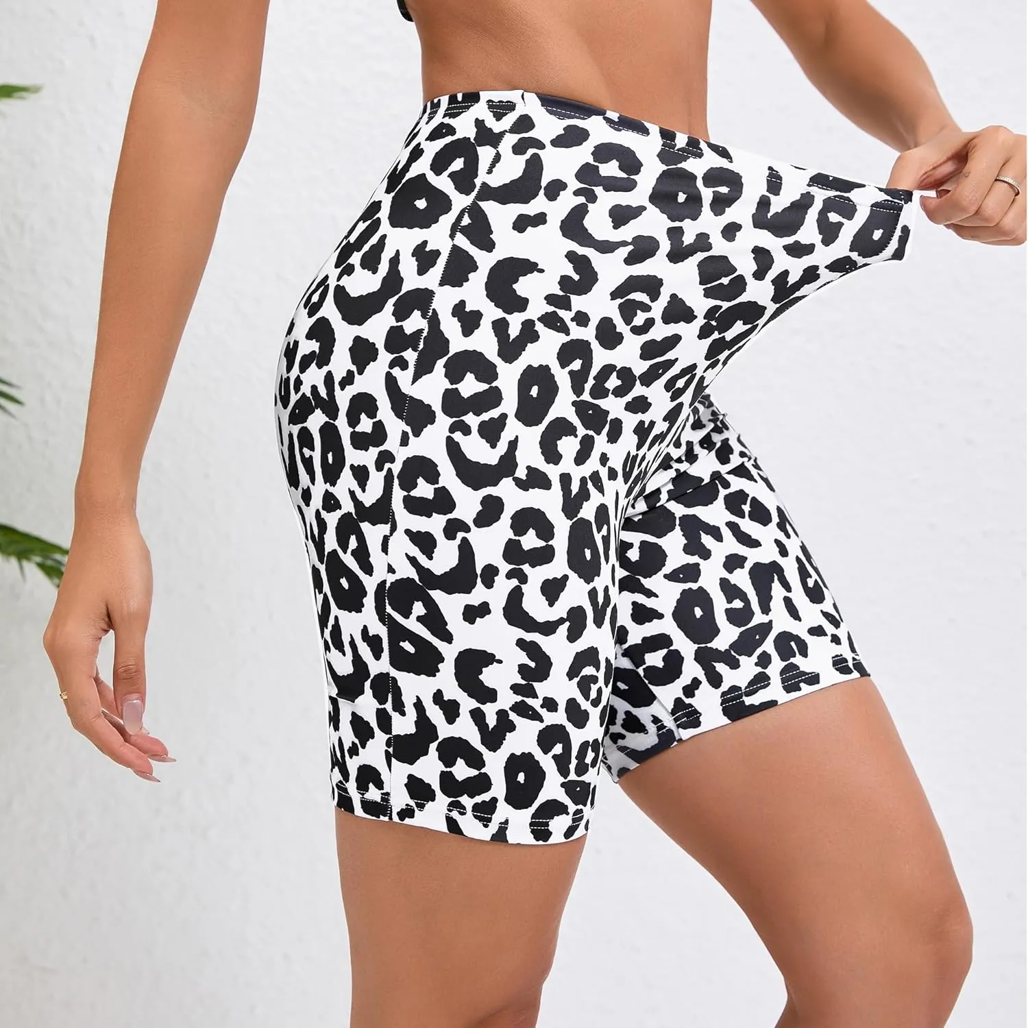 Women's 7" Plus Size High Waisted Boardshorts Swimsuit Boy Shorts Bikini Bottoms Swim Shorts