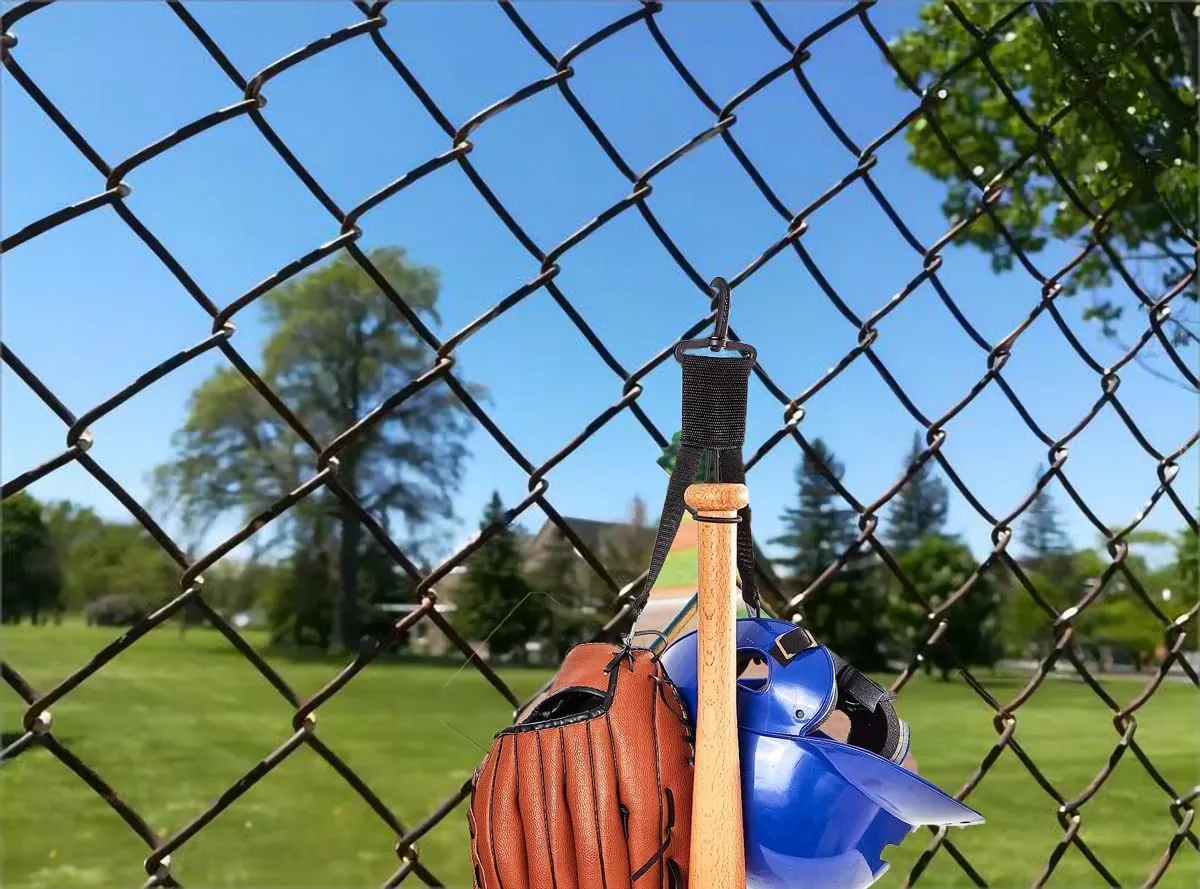 YELAIYEHAO 3-in-1 Dugout Organizer - Baseball & Softball Gear Hanger with Bat Holder, Glove Clip, Helmet Hook, Fence Bag, Water Bottle Holder